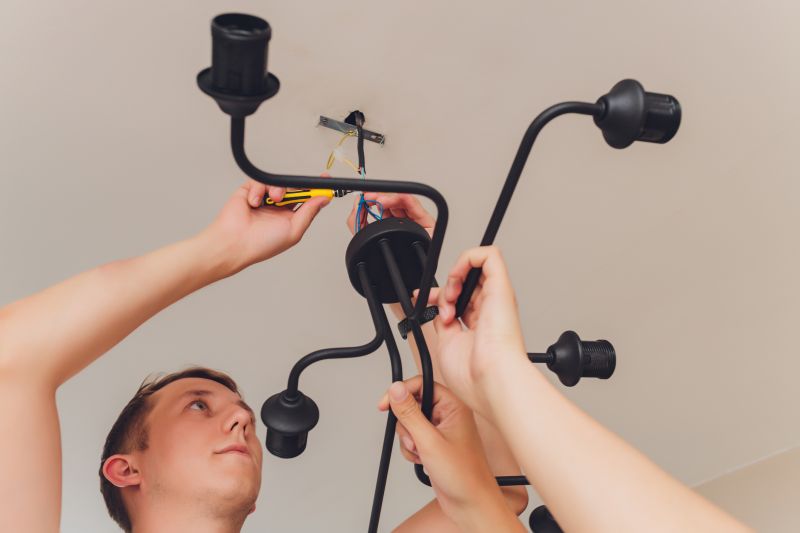 Chandelier Installation detail